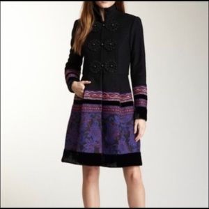 Anthrologie Plenty by Tracy Reece ornate velvet and embroidery jacket